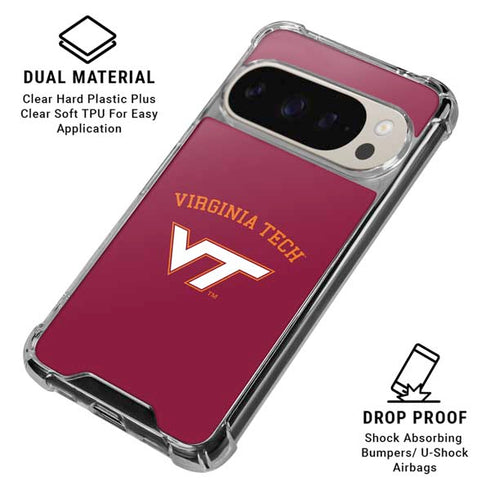 Virginia Tech University VT Pixel 9/9 Pro Clear Case